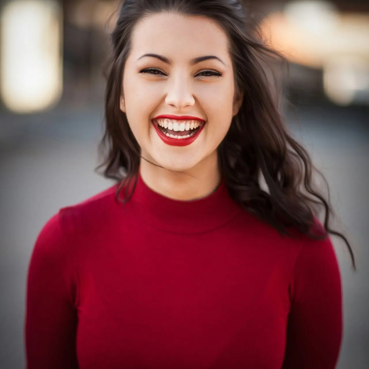 closeup photography of woman smiling